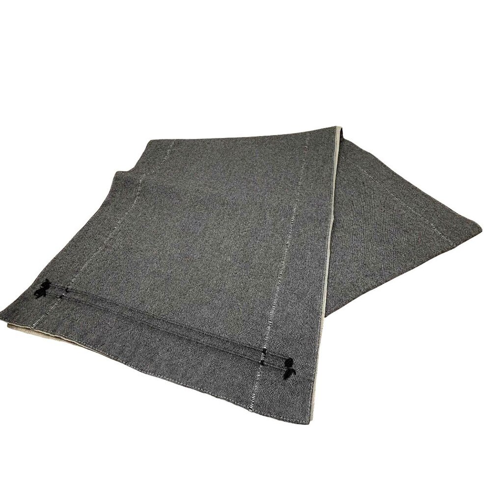 Hearth & Hand With Magnolia Gray Cotton Table Runner 72"x14" India Monochromatic
